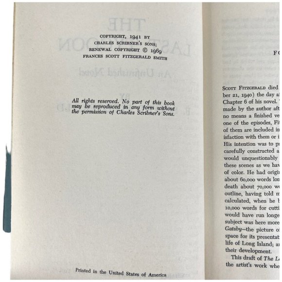 2 F Scott Fitzgerald Novels The Last Tycoon 1941 And This Side Of Paradise 1920 - Picture 10 of 14